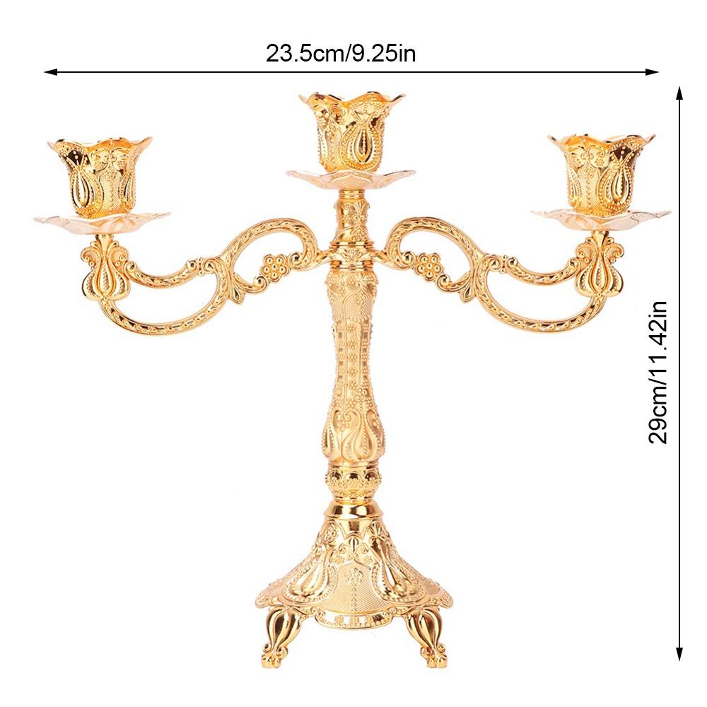 11PCS Intricate Carved Metal Candlestick Candelabra Candle Holders Candelabra For Event Party