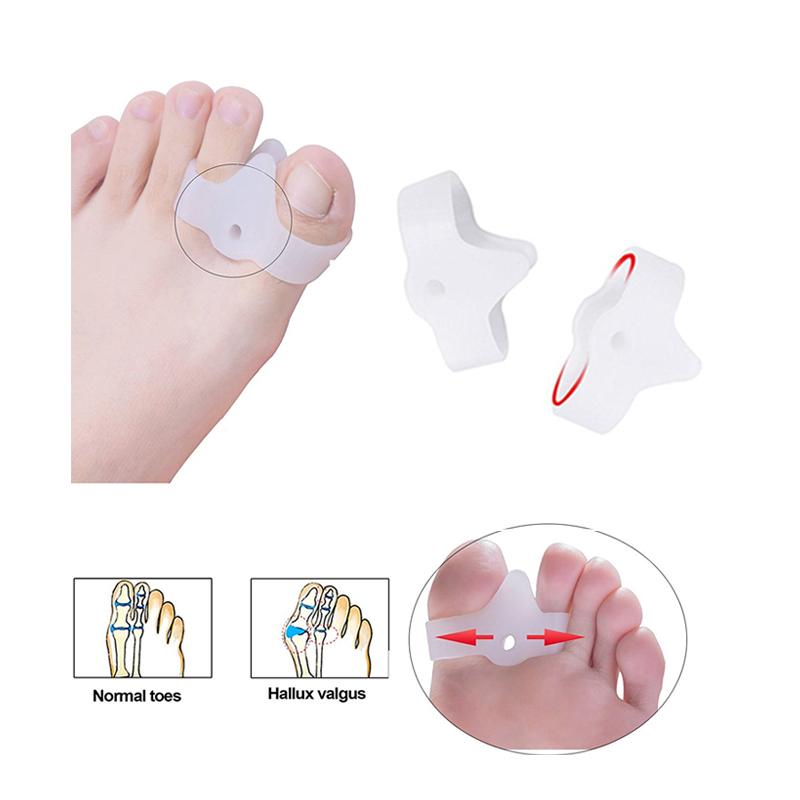 1Pair Gel Toe Separator Bunion Corrector Hallux Valgus Protector Silicone Foot Care for Pain Relief Comfortable