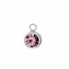 Teamer 5 pcs/lot 6mm Birth Month Stone Charms Colored Zircon Stainless Steel Pendant For Necklace Bracelet Making Accessories