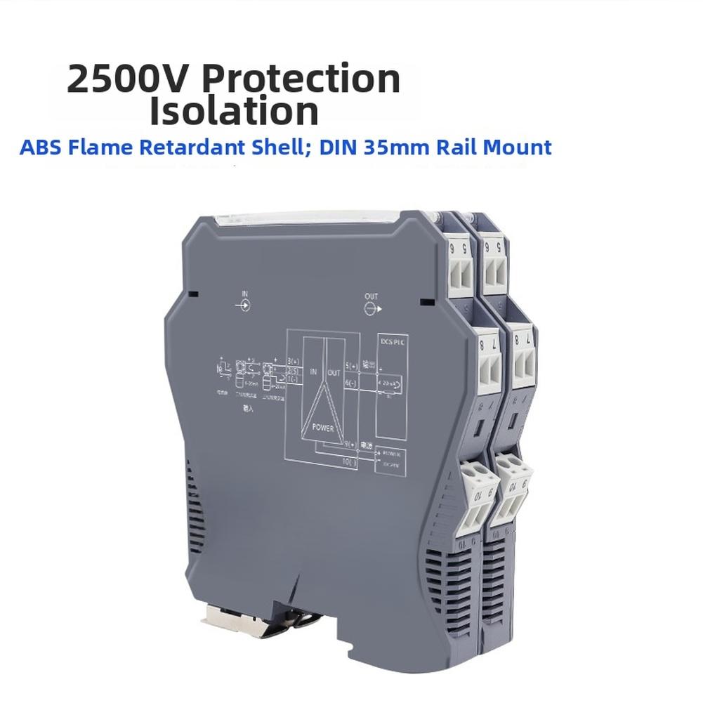 4-20mA To 0-10V Current Voltage Isolator for Industrial Process Control with 0.1% Accuracy and DIN Rail Mounting