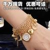 Womens Quartz Watch With Heart Pendant Multi-layer Chain Bracelet Fashion Ladies Wristwatch