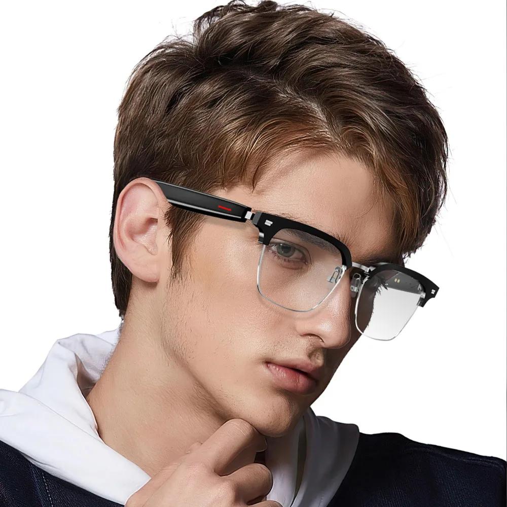Ochelari de traducere inteligenți, 147 de limbi, căști cu conducție osoasă Bluetooth 5.3 și microfon Lentile interschimbabile pentru apeluri mâini libere