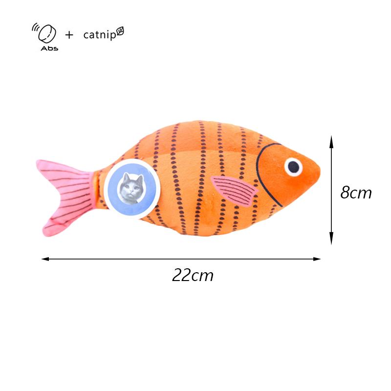 Squeaky Sea Fish Shape Sphynx Cat Toy Catnip Plush Stuffed Pet Toys for Cats Gotas Kitten Kedi Funny mascotas Play Accessories