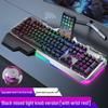 Qisha Wireless Mechanical-Feel Gaming Keyboard & Mouse Combo with Wrist Rest