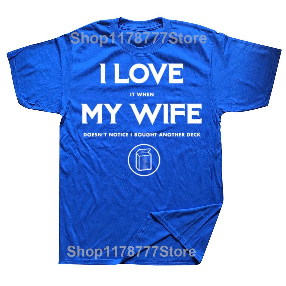 ICH LIEBE MEINE FRAU Lustiges MTG Magic Gathering Herren T-Shirt Lässiges T-Shirt Kurzarm Rundhals T-Shirts 100% Baumwolle Bedruckte Oberteile