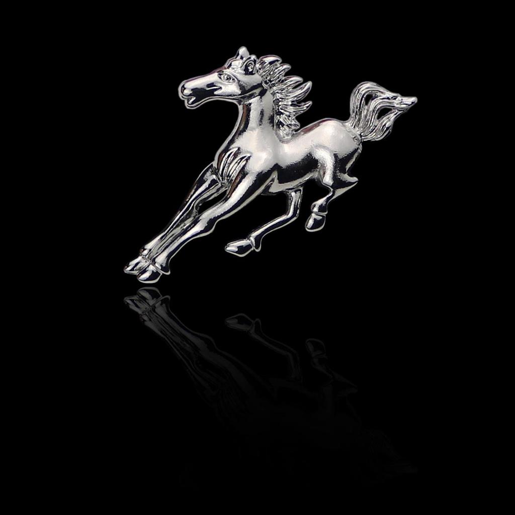 Fashion Metal Animal Horse Brooch Pin Badge Wedding Bridal - Silver