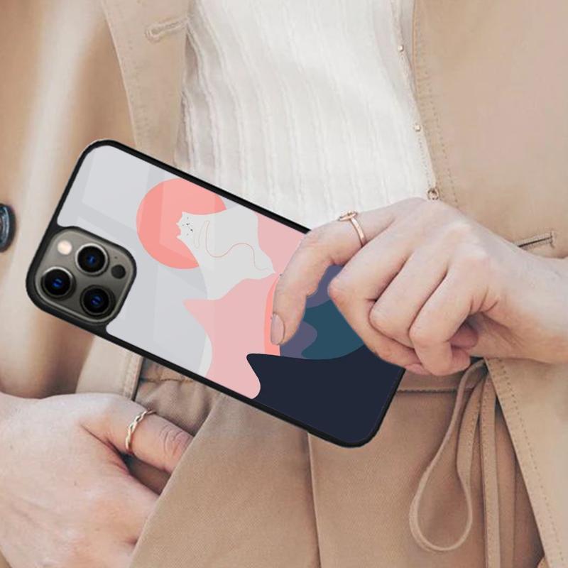 Abstract Cat Mount Fuji Japan Landscape Magnetic Phone Case For iPhone 17 Air 16 14 13 12 Pro Max 15 Plus Wireless MagSafe Cover