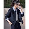 Women's Faux Two-Piece Layered Tweed-Style Commuter Jacket
