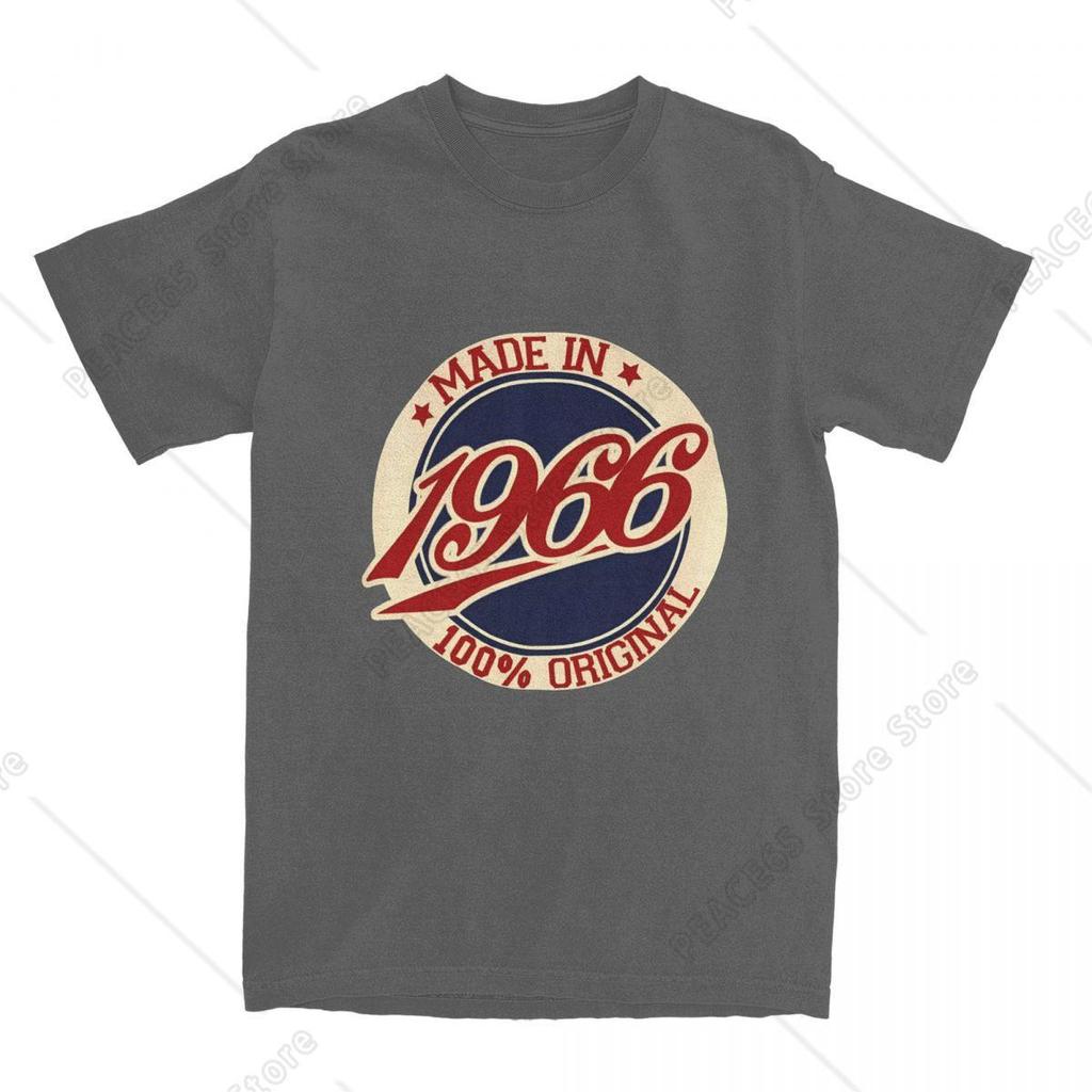 Made In 1966 Card T Shirt Summer Vintage Awesome T-Shirts Cotton Hip Hop Tee Shirt For Men's Short Sleeve Pattern Top Tees