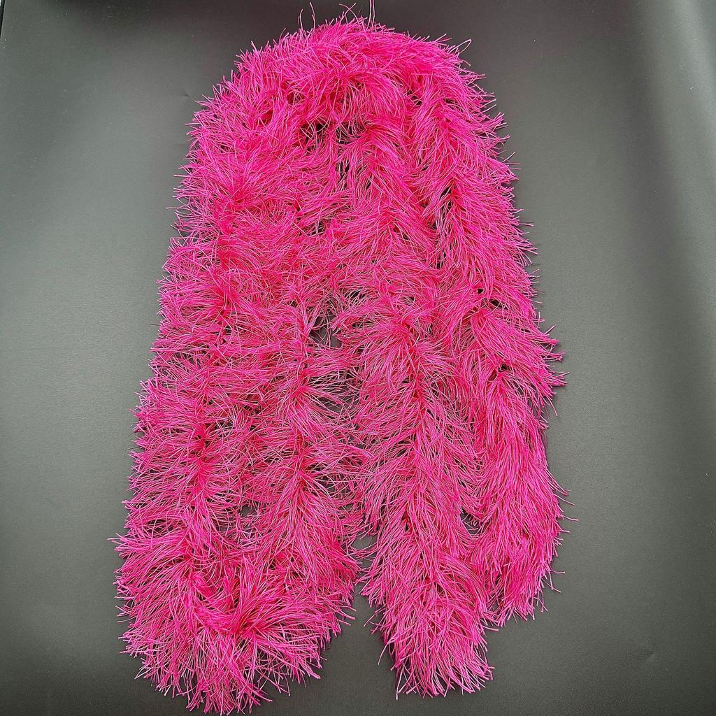 2m Faux Fur & Down Feather Plush Strips for Costume Simulations