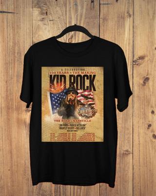 Une Célébration 250 Ans en Préparation T-shirt de Tournée Kid Rock Tailles Complètes S-5XL T-shirt Unisexe