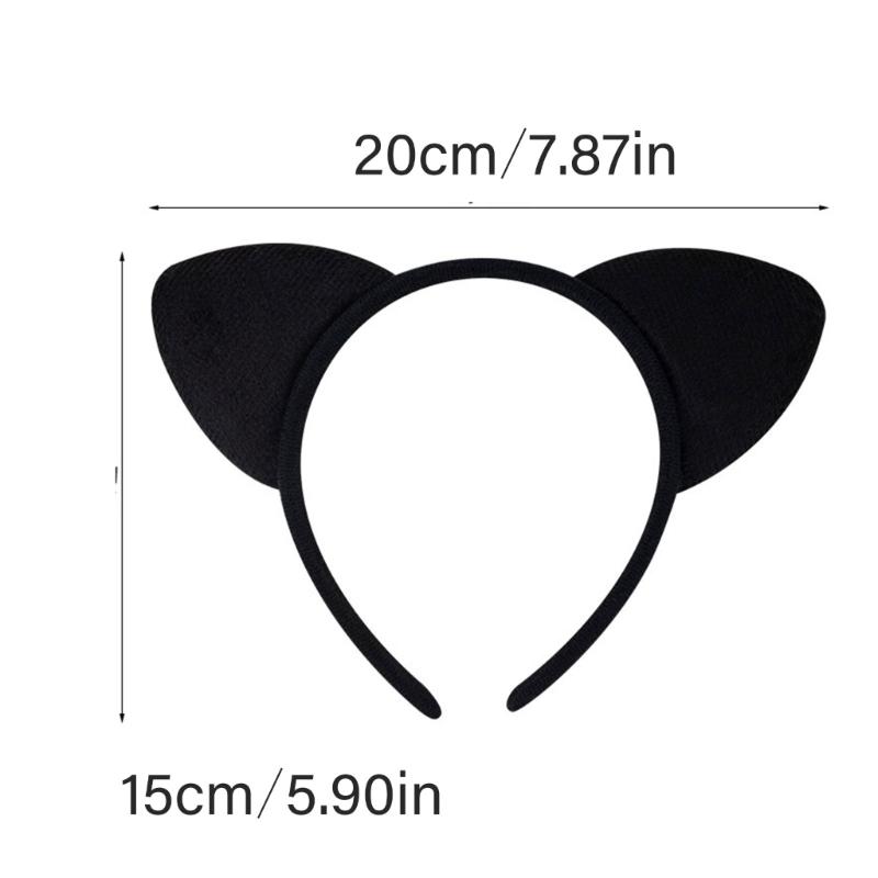 Plastic Cats Ear Hairband For Cosplay Party Costume Daily Wear Hairhoop Comfortable Face Washing Hairband for Women