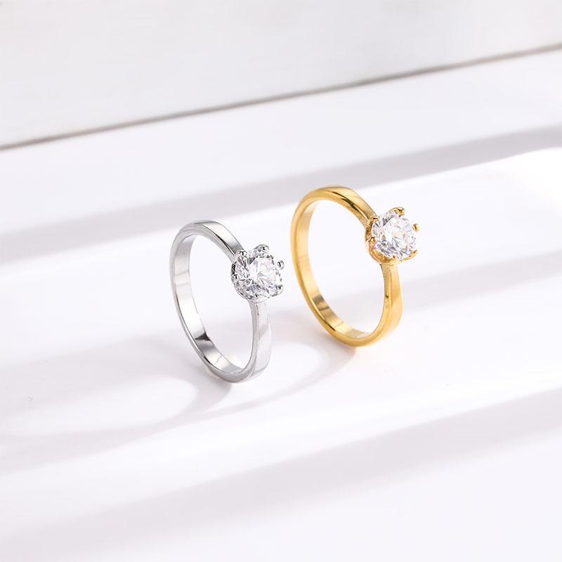 Super Funkelnder Großer Zirkon Edelstahlring - Partnerring, Echtschmuck, Party Schmuck, Ring