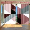 2D FLAT PRINTING 2pcs Curtains (Without Rod) Geometric Triangles In Soft Colors April Fools Is Day Festival Popular