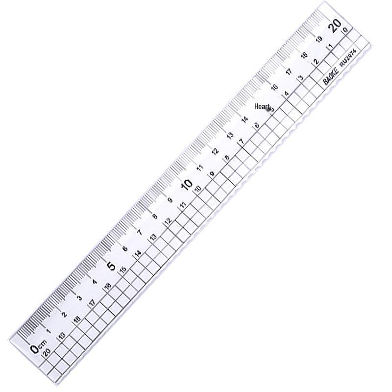 Bao Ke Transparent 20cm Drawing Ruler - Student Exam Stationery RU2074