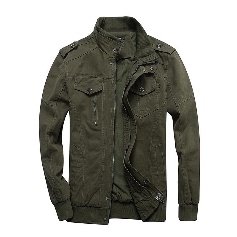 Men's Spring and Autumn Casual Large Size Jacket Pure Cotton Eyeband Air Force One Men's Jacket