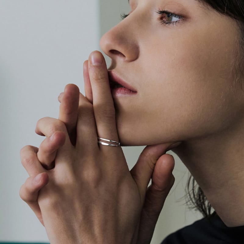 TOU NP033 Dual Strand Twisted Open Ring