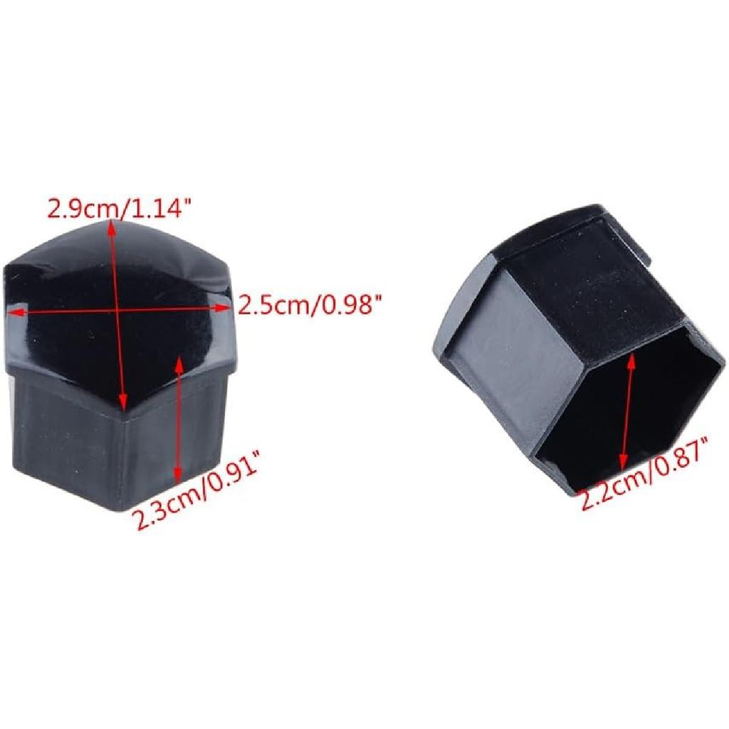 [Car Parts] 20pcs 22mm Wheel Lug Nut Bolt Cover Cap Protector Fit for Land Rover [Easy to Replace]