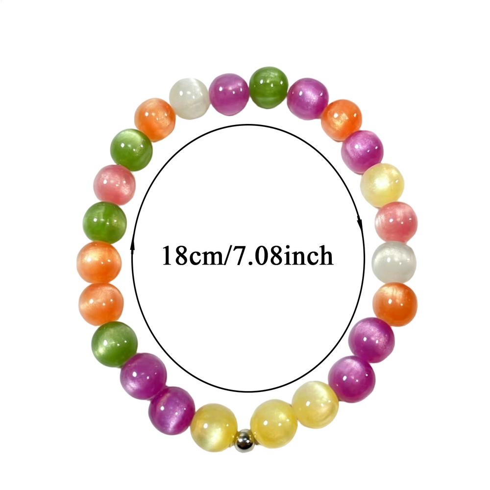 Rainbow Beaded Choker UV Reactive Stackable Necklace Bracelet Jewelry Color Shifting Beads Bracelet Necklace Neck Jewelry
