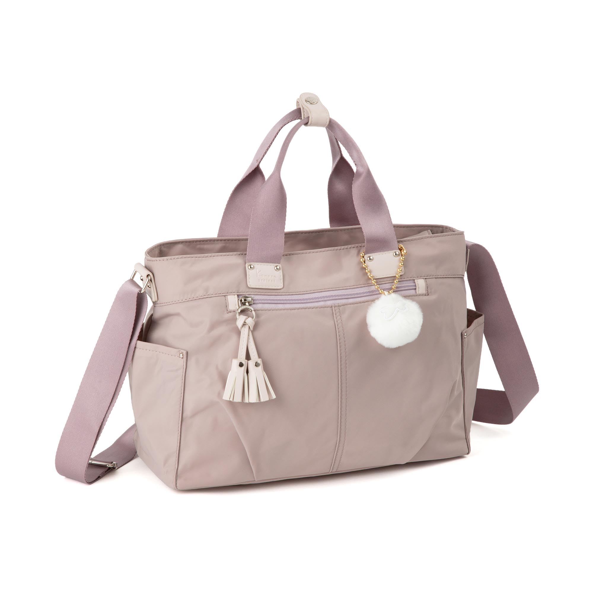 

Kanana Project Collection Shoulder Bag with Tassel and Long Wallet Mauve Pink Storage, No. 68873, Women s,