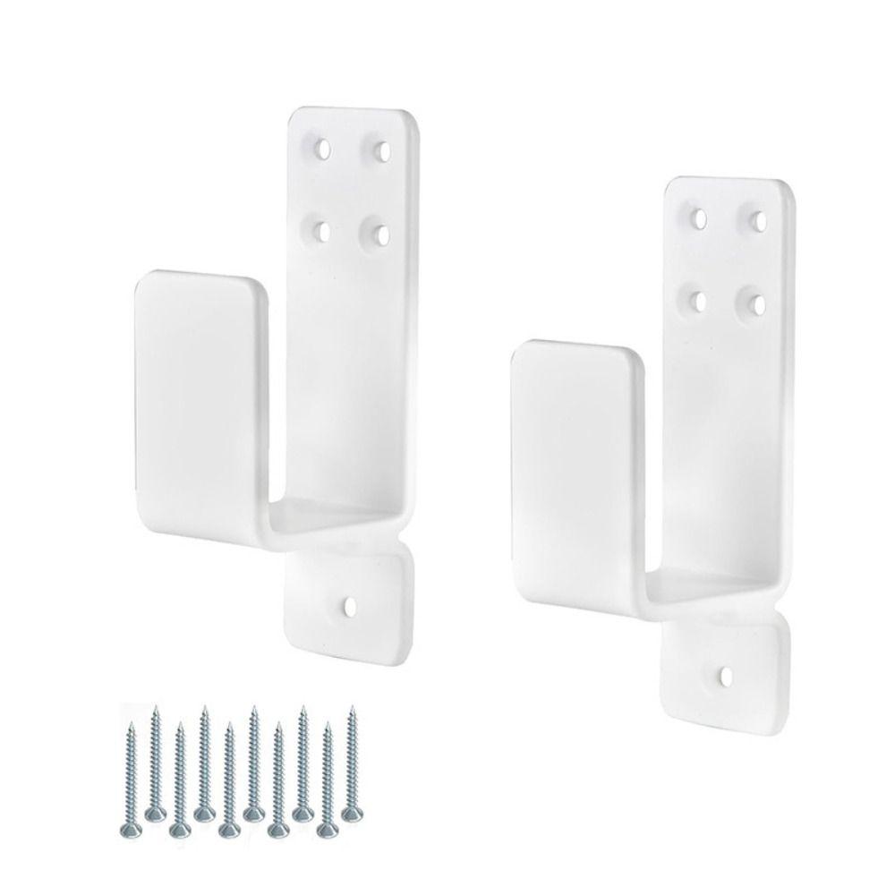 Upgraded Door Barricade Brackets Heavy Duty U-Shaped Bar Holders Gate Security
