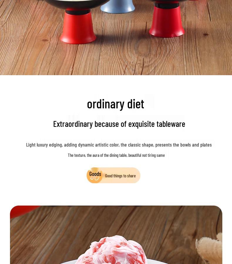 Creative Melamine Pedestal Bowl for Restaurants: Perfect for Hot Pot, Ice Cream, Shaved Ice, and Desserts