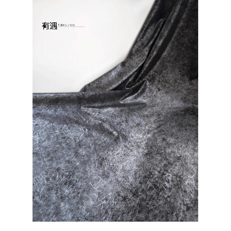 PU Simulated Leather Fabric Silver Gray Handmade Diy Coat Skirt Designer Cloth Diy Apparel Sewing Polyester Fabrics