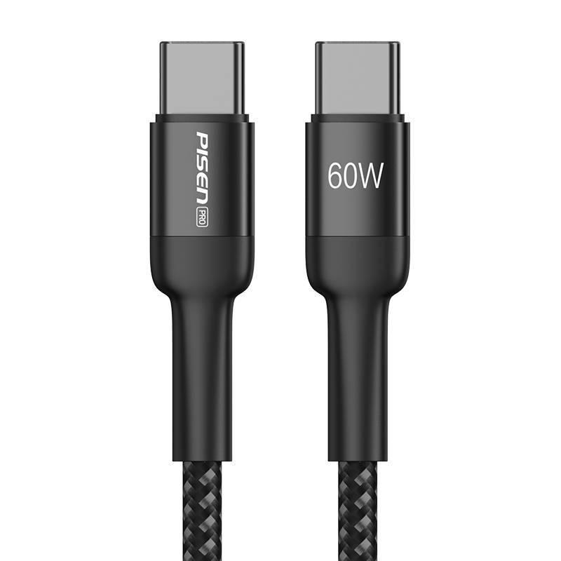 

PISEN PD100W Aluminum Braided C-to-C Charging Cable, PD60W, Compatible with Huawei Notebooks. 1m, PD60W