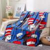 The Cat in the Hat  Print Flannel Blanket, High quality Comfortable for All Seasons, Home Decor, Warmth and Comfort