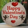 Metal Poster Wall Art Vintage Red Heart Romantic Gift for Living Room