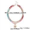 Collares Boho de Resina Colorida con Cuentas de Doble Capa para Mujer Gargantilla con Colgante Vintage de Corazón Cierre OT Colgantes de Verano Joyería Regalos