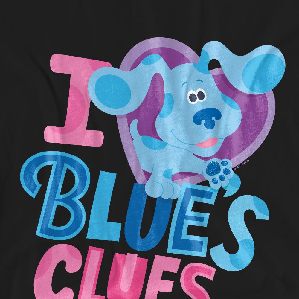 Blue´s Clues & Du! Unisex Erwachsenen I Heart Blaues T-Shirt