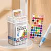 Water-Washable, Non-Bleeding, Layerable Acrylic Markers for Primary School Students - Waterproof, Bucket-Packed Colored Pens