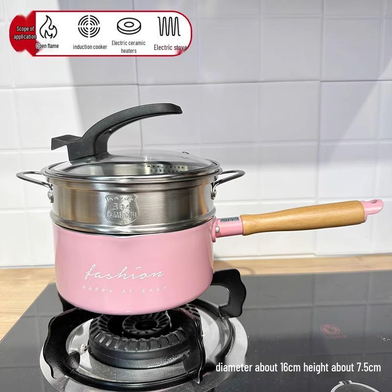 Sheng Bang Rong Non-Stick Flat-Bottom Frying Pan with Maifan Stone for Mini Induction Cookers