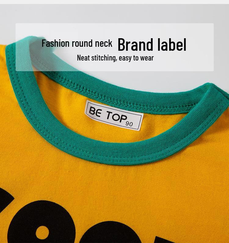 2026 Summer Children's Dinosaur T-shirt: Cartoon Design, Short-Sleeve, Pure Cotton, Round Neck, Korean Style for Boys