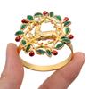 Christmas Napkin Ring Holders Metal Xmas Tree Elk Napkin Buckle Home Christmas New Year Party Dinner Table Decoration Supplies