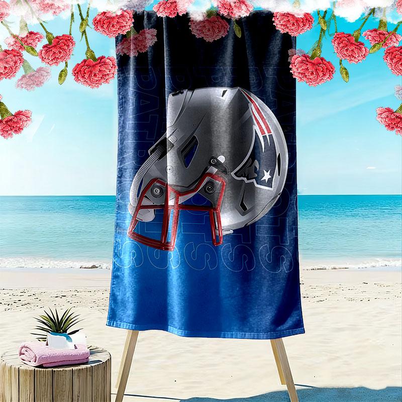 NE Patriots Print Beach Towel, Large Soft Quick Dry Towel for Beach Camping Swimming