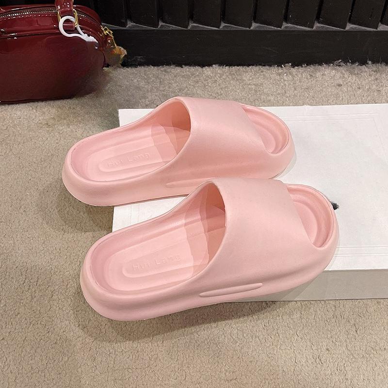 Summer Solid Color, Simple, Super Soft, Anti-slip and Non-smelly Women's Bath Slippers for Home Use, New Style for Women 2025