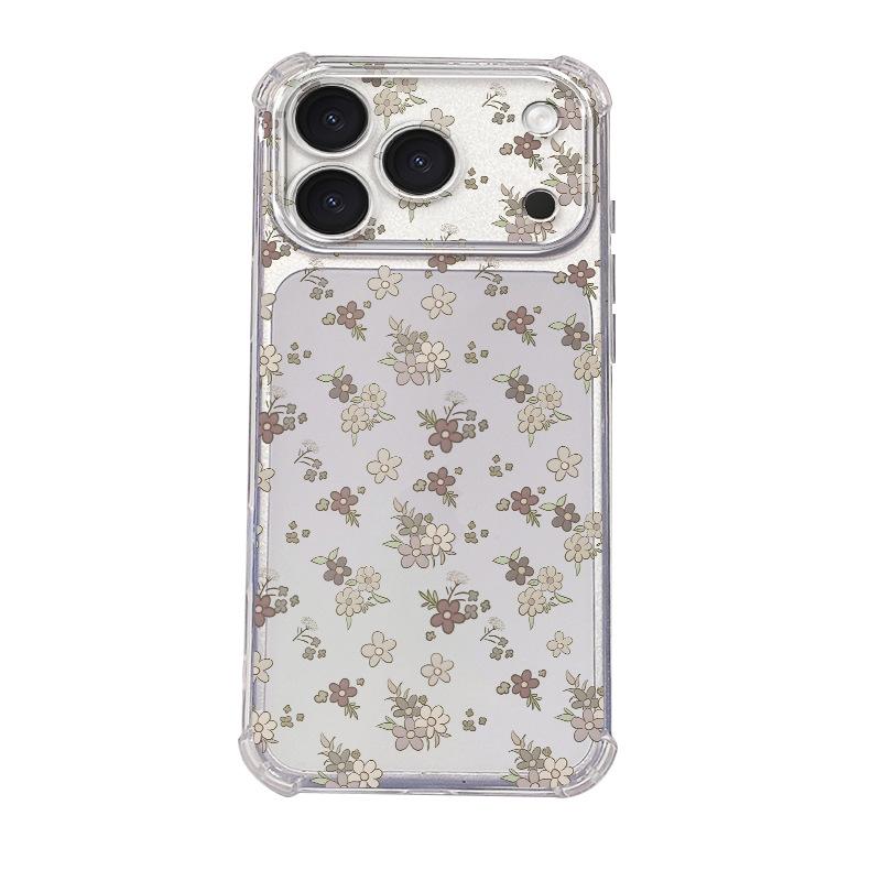 Full screen oil painting flower suitable for Apple 17 mobile phone case wholesale iPhone13/14pm transparent anti-drop TPU soft case