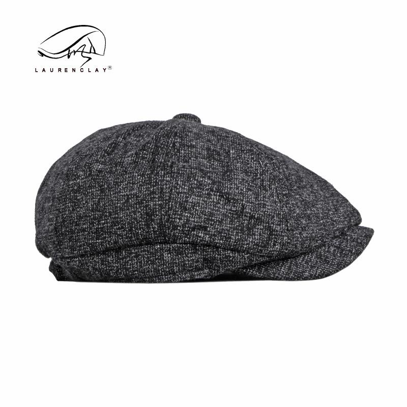

Hat Women s Autumn British Retro Beret Winter Thickened Warm Cap Octagonal Hat Men s Painter Hat Adjustable темно-коричневого кольору