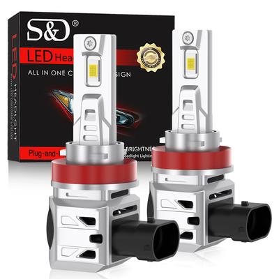 Ampoules de phares de voiture H4 LED H7, 20000LM 110W HIR2 9012 H1 Canbus sans erreur H11 H8 H16 9005 9006 HB3 HB4, phares antibrouillard blancs pour voiture, 2 pièces