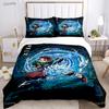 Cartoon DeDemon-Slayer All Season Duvet Cover Comforter Bedding Sets Soft Quilt Cover and Pillowcases Single/Double/Queen/King