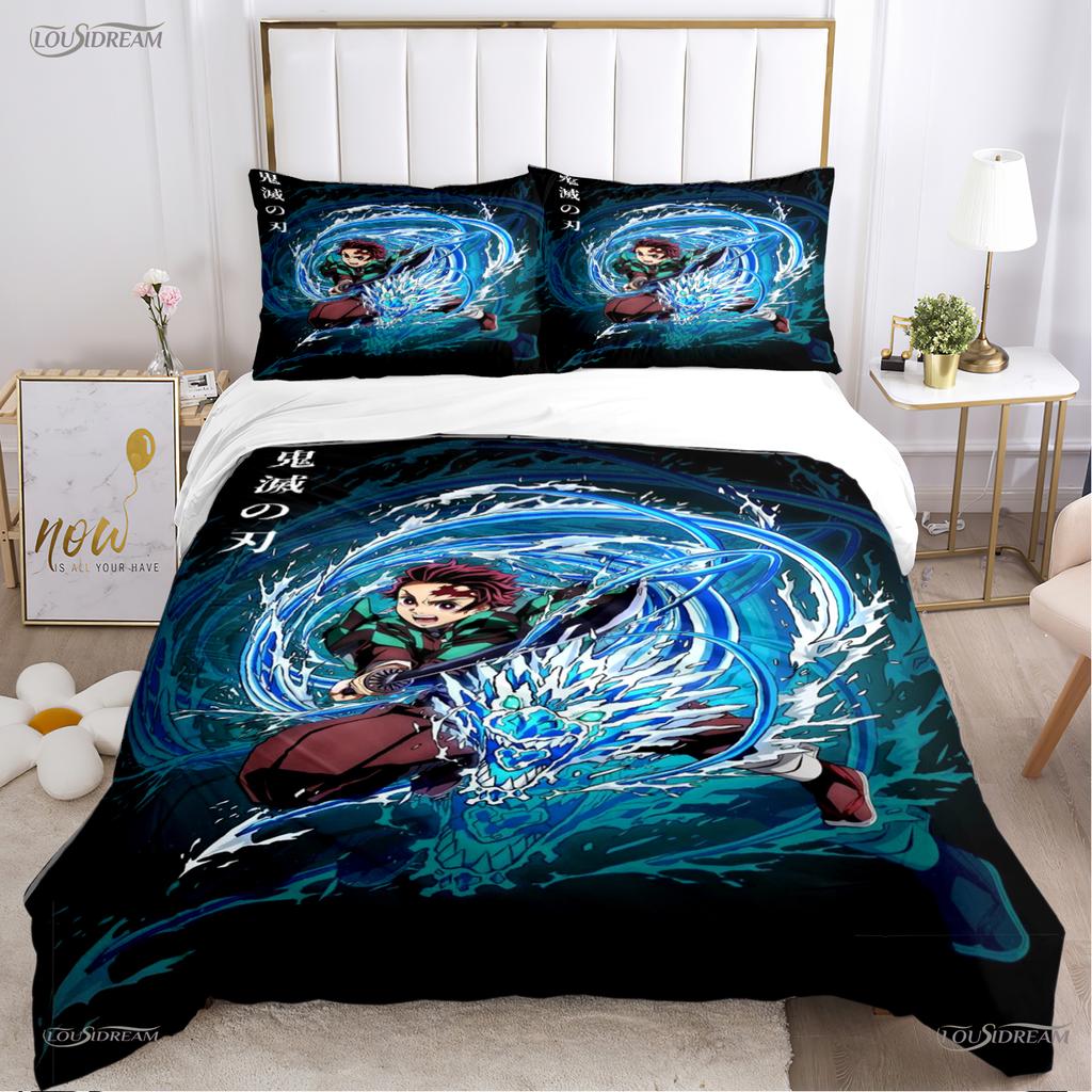 Comforter Cartoon Dedemon-Slayer All Season Comforter Bedding Sets Soft And S Single/Double/Queen/King