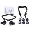 Wearing Magnifying Glass With Led Lights 10x 15x 20x 25x Magnification Loupes Jeweler Motherboard Font Magnifier