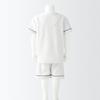 MUJI Baby Wearable Short Sleeve Roomwear Unisex Baby Baby Towel, Double-Sided Pile, Set, FE0HPA4S, White, 100-110