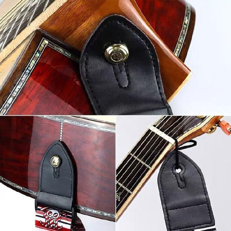 Adjustable Guitar Strap with Guitar Pick Holder for Guitar Bass 2 Inch Width Comfortable Cotton Guitar Shoulder Strap