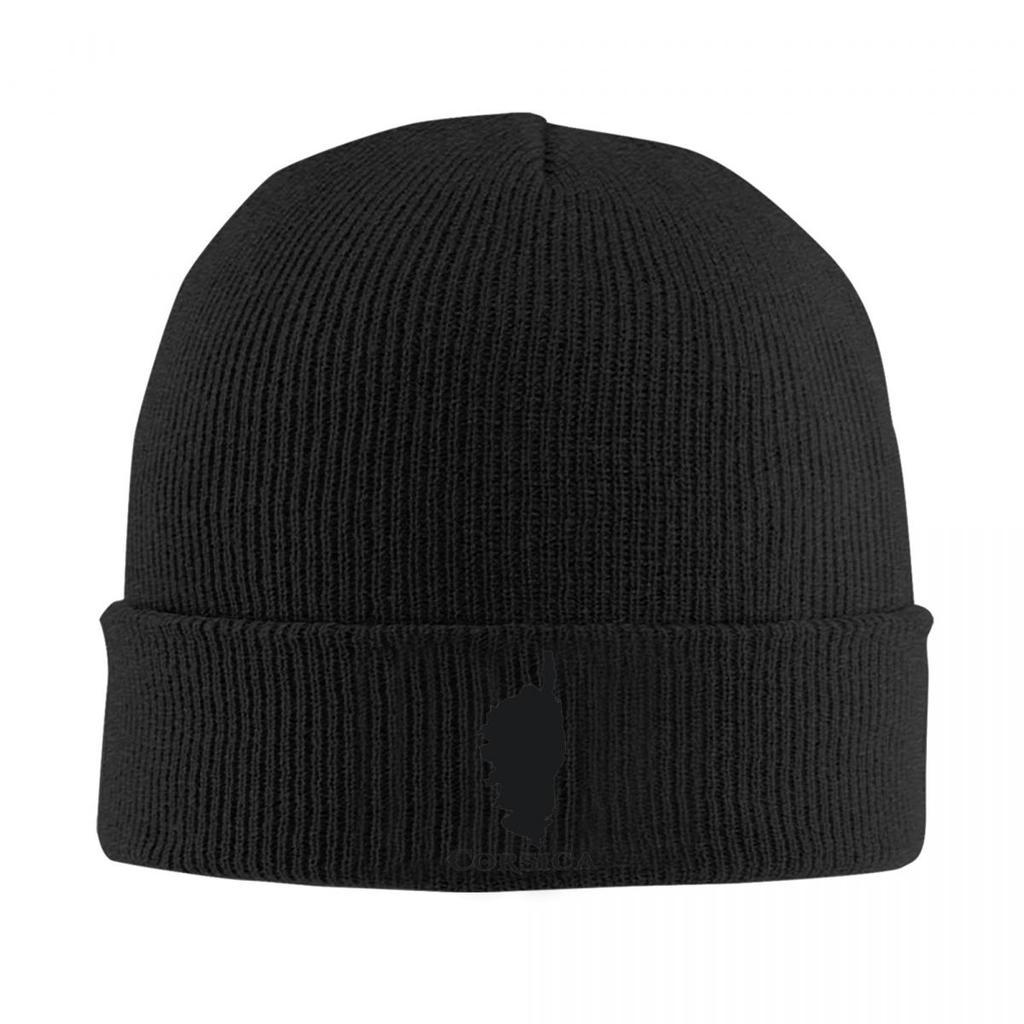 Corsica Map Flag French Corsican Warm Knitted Cap Winter Knit Bonnet Hat Skullies Beanies Hip Hop Caps for Unisex