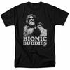 The Six Million Dollar Man Bionic Buddies T Shirt Mens Licensed Classic TV Black