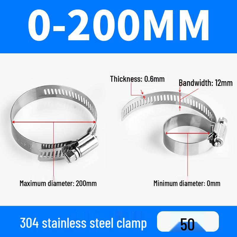 304 Stainless Steel Quick-Install Hose Clamp for Gas Pipes
