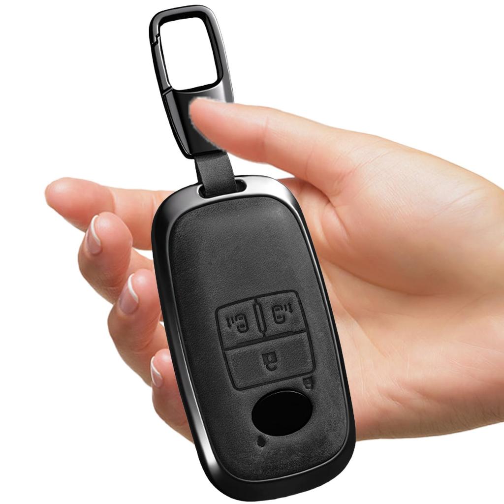 Leather Smart Key Cover New Tanto Custom Rumie Tall Key Case (Three-black)